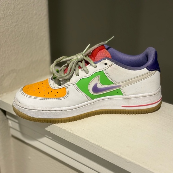 Nike Kids Air Force 1 LV8 FD1035-100 Multicolor Lace-Up Sneaker Shoes Size 4Y - Picture 4 of 9